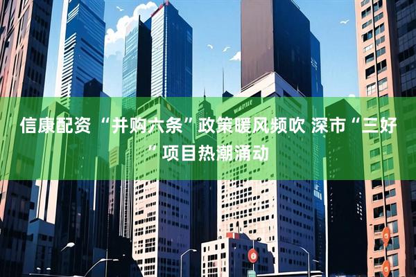 信康配资 “并购六条”政策暖风频吹 深市“三好”项目热潮涌动